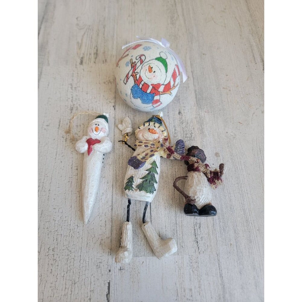 Unique snowman icicle ornament Xmas‎ ball variety set
